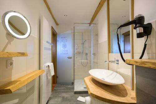 Koupelna v ubytování Hotel Kleins Wiese