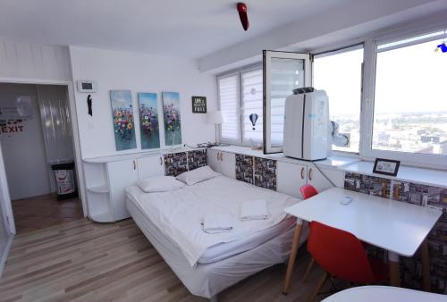 Posteľ alebo postele v izbe v ubytovaní bonApartments