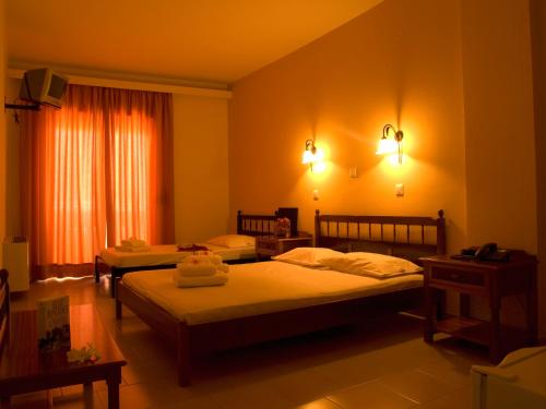 Katil atau katil-katil dalam bilik di Kissamos Hotel