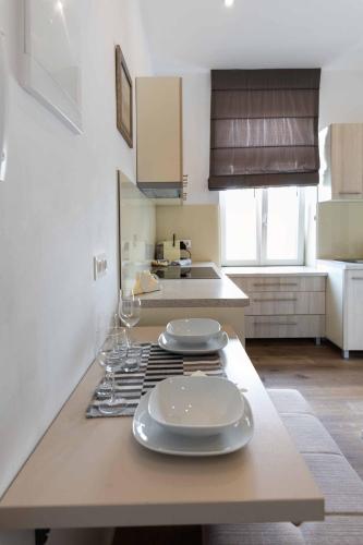 Dapur atau dapur kecil di Triangle Apartments