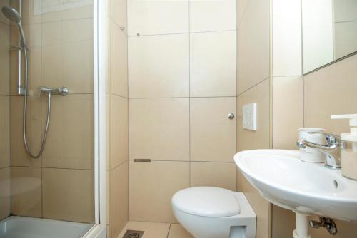 Koupelna v ubytování Viva Rooms