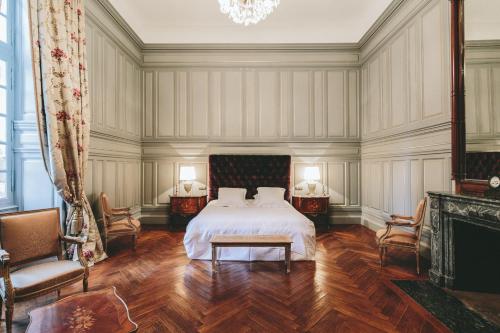 Gulta vai gultas numurā naktsmītnē Chateau de Paraza