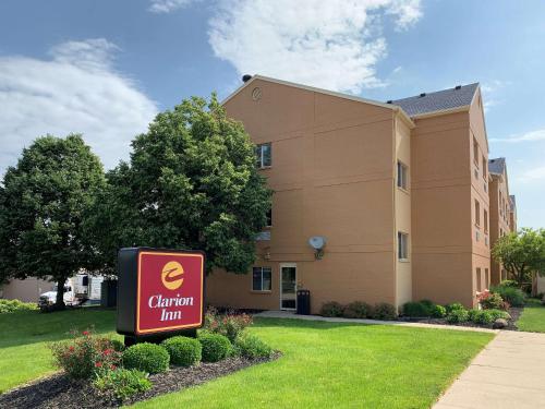 a hotel sign in front of a building at Clarion Inn Fairborn - Dayton near Wright Patterson in Fairborn