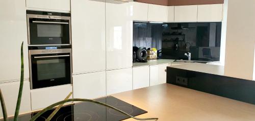 gemütliches Privatzimmer in Mannheims Stadtmitte tesisinde mutfak veya mini mutfak