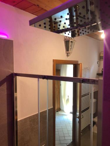 a staircase in a room with a stair case at Agriturismo San Michele in San Michele