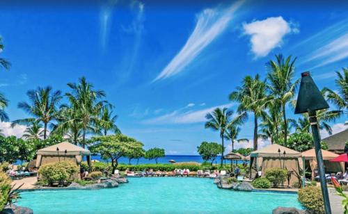 a pool at the resort at 2 Bedroom OCEAN VIEW LUXURY resort condo with extra large balcony in Lahaina