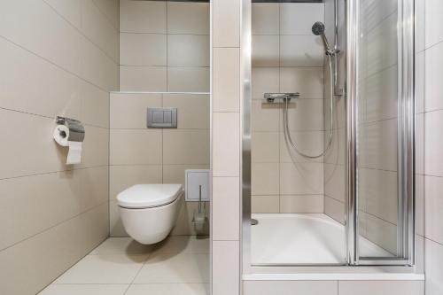 Koupelna v ubytování Hotel Mariánský Dvůr