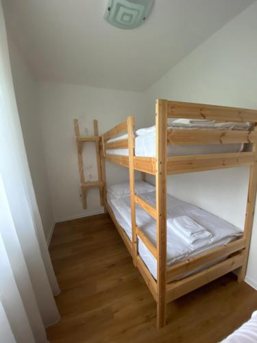 Двухъярусная кровать или двухъярусные кровати в номере Apartment Bandaron