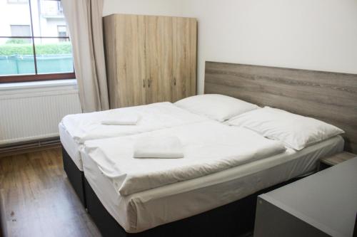 Postel nebo postele na pokoji v ubytování Apartmán Svoboda nad Úpou
