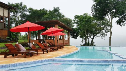 Πισίνα στο ή κοντά στο Puro Moconá Lodge