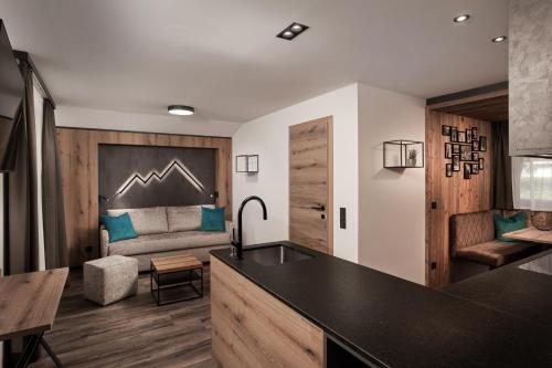 Χώρος καθιστικού στο Apartments Niederseer