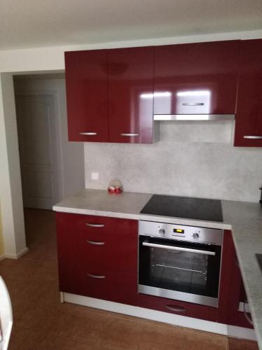 Una cocina o cocineta en Ubytování Bludov u lázní