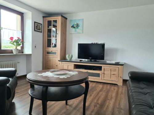 TV a/nebo společenská místnost v ubytování Haus an der Leukquelle