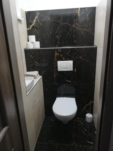 Koupelna v ubytování Apartmány Rosijo