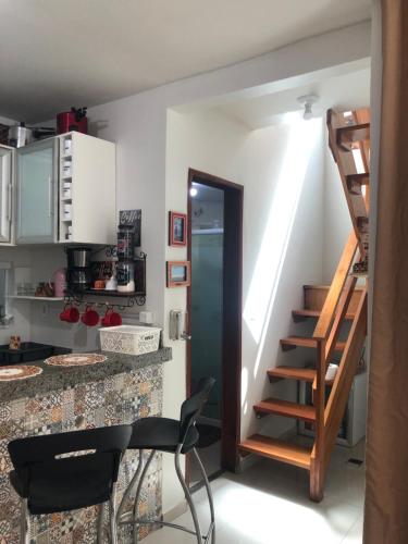Η κουζίνα ή μικρή κουζίνα στο Casa para Temporada Lençóis Ville