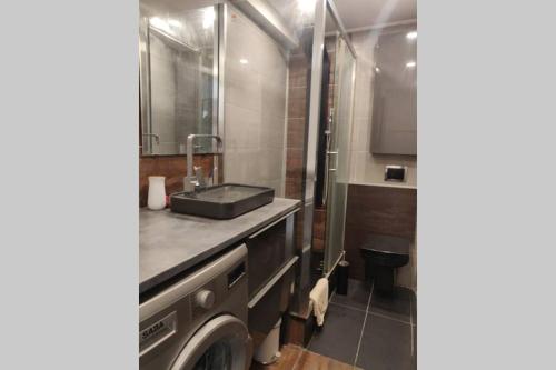 a bathroom with a sink and a toilet at Clos Saint Jacques in Thann