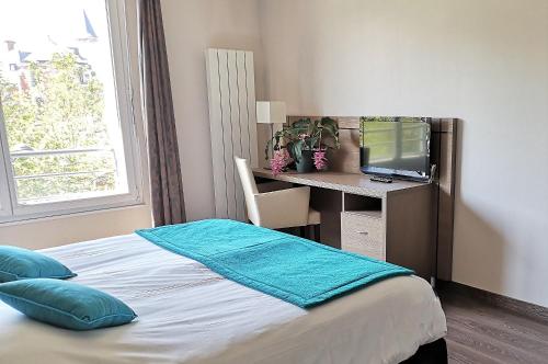 Cama o camas de una habitación en Residhome du Théâtre