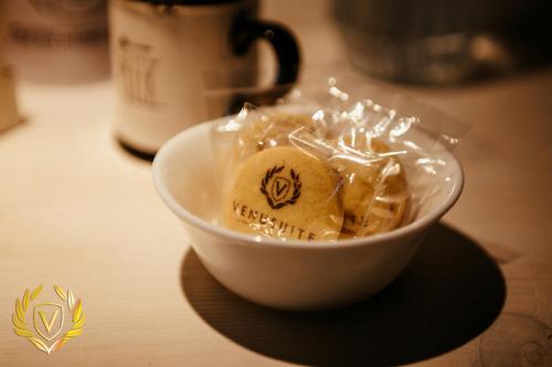 a bowl with a banana in it on a table at VenuSuite VENOSA - Luxury House, Spa & Relax - in Venosa