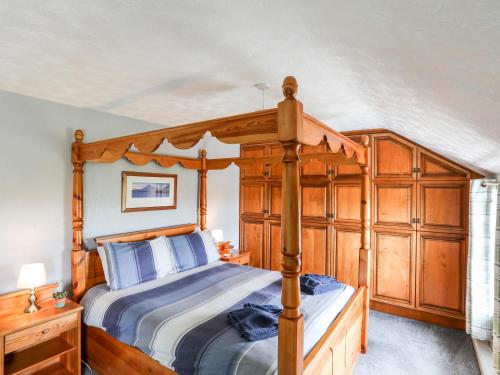 Posteľ alebo postele v izbe v ubytovaní Bodlasan Groes Cottage