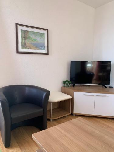 Televisyen dan/atau pusat hiburan di Ohrid Sunset Apartments Velestovo