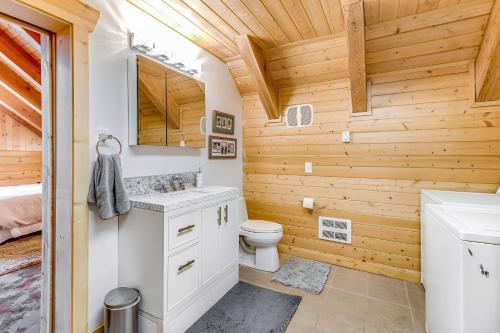 Koupelna v ubytování Log Cabin Luxury