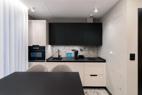 Dapur atau dapur kecil di Mauro Suites