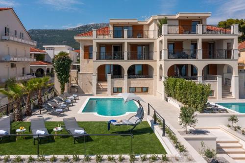 Beachfront Villa Anemona with Pool