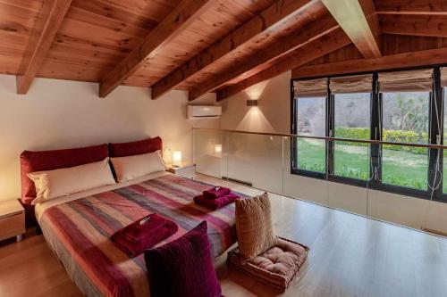 En eller flere senger på et rom på La Solfa casa aislada con piscina y jardín