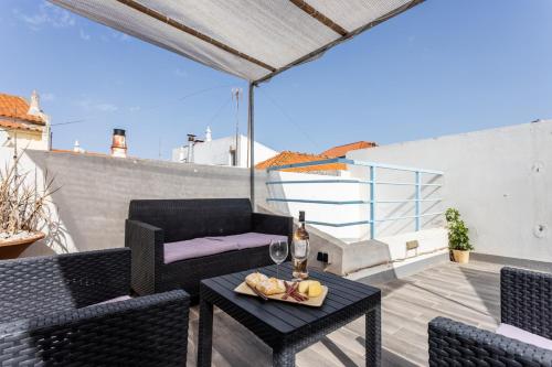 Balkon atau teras di Boho Bispo