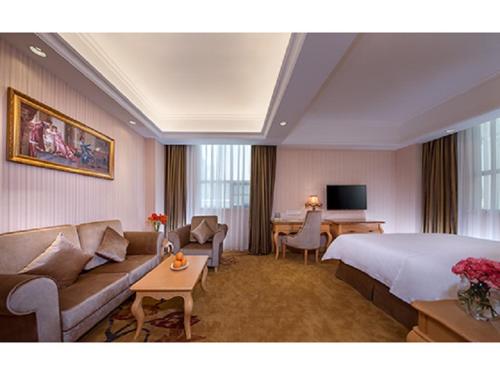 TV a/nebo společenská místnost v ubytování Vienna International Hotel Shenzhen Longhua Center