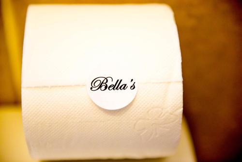 a white roll of toilet paper with the word balilla on it at Bella's B&B in Vryheid