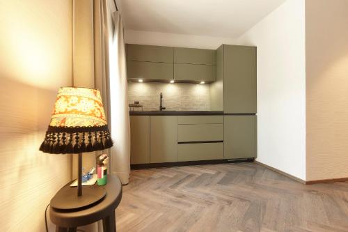 Kuchyň nebo kuchyňský kout v ubytování Townhouse by Frauenzimmer