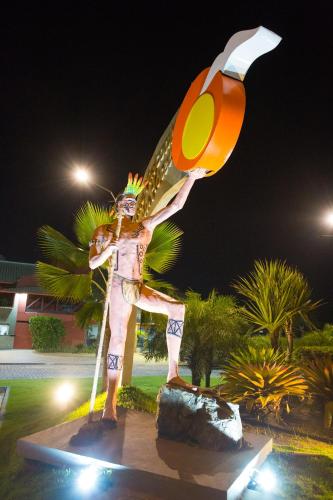 a statue of a woman with apter at Monte Pascoal Praia Hotel in Porto Seguro