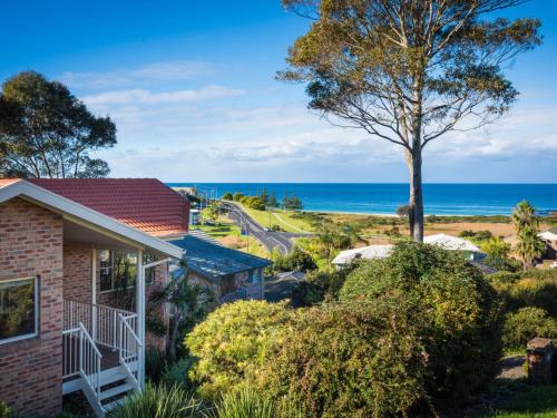 a house with a view of the ocean at Beach Views of North Narooma in Kianga