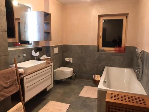Koupelna v ubytování Ferienwohnung Waldglück