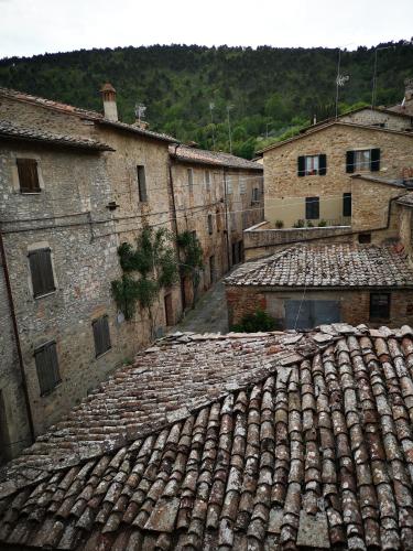 an view of an old building with a roof at Antico Borgo di Torri in Sovicille