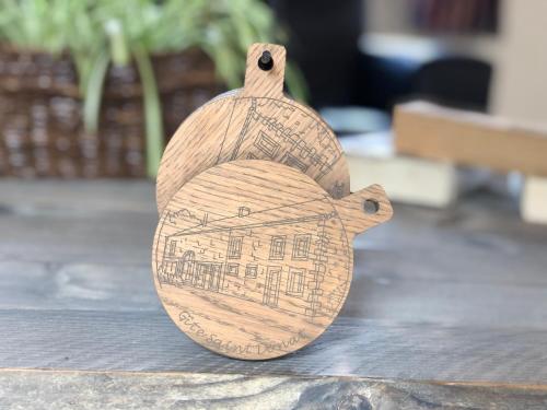 a wooden figurine of a turtle with a house on its back at Holiday home Gite Saint Donat in Rendeux