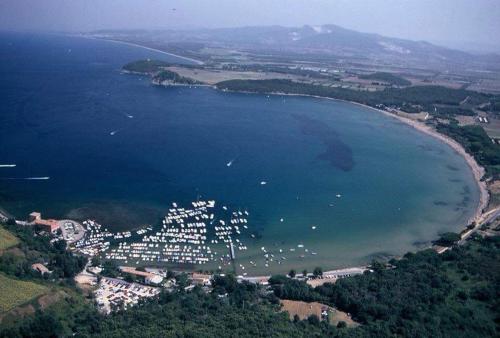 an aerial view of a large body of water at Il Balcone sull'Elba in Piombino