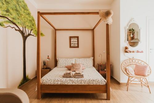 Ένα ή περισσότερα κρεβάτια σε δωμάτιο στο Casa Romito