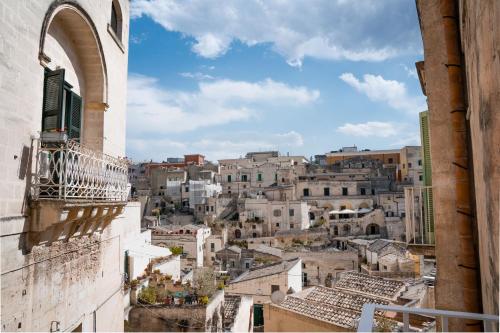 a view of a city from a building at La Casa di Ele in Matera