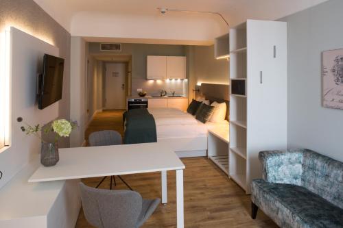 Χώρος καθιστικού στο Weberei Bendix Hotel & Appartements