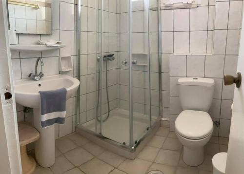 Koupelna v ubytování Nafsika Hotel