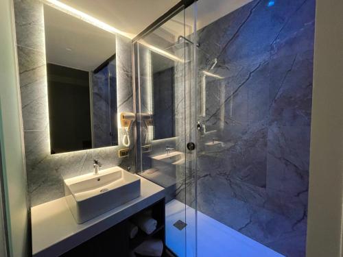 Koupelna v ubytování Ninfa hotel