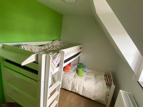 Двухъярусная кровать или двухъярусные кровати в номере Begijnhof 13 Holiday Home