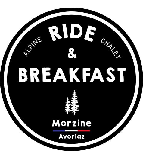 a logo for a ridge and breakfasturrency at Ride and Breakfast in Montriond