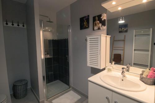 Ένα μπάνιο στο Appartement T1bis centre ville Andernos Les Bains