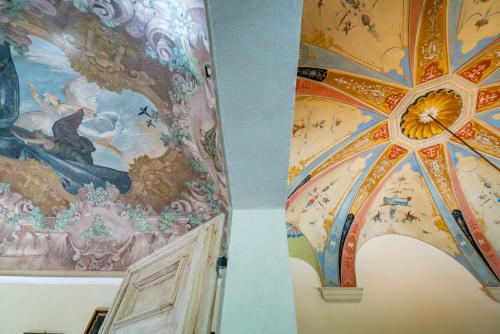 a painting on the ceiling of a building at Villa Cattani Stuart XVII secolo in Pesaro