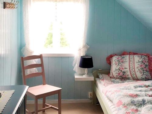 Postel nebo postele na pokoji v ubytování Holiday home bremnes II