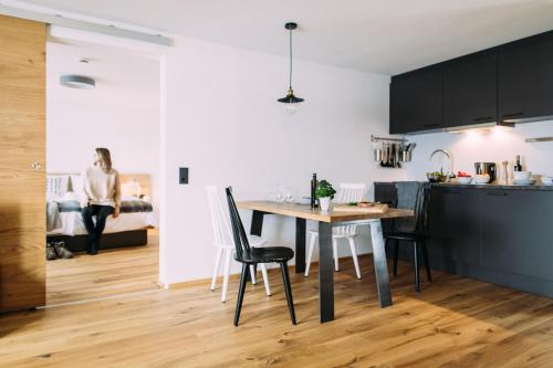 Dapur atau dapur kecil di Haus am Schihang