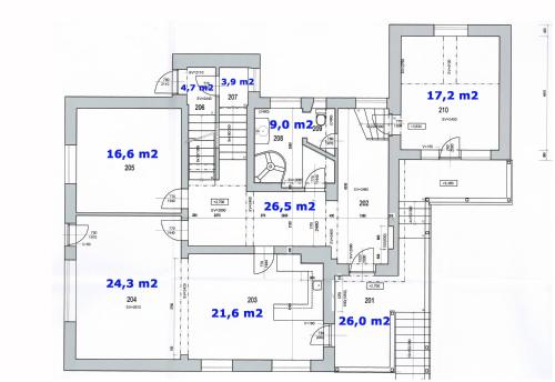 a floor plan of a house at Vila Bělá pod Pradědem in Bělá pod Pradědem